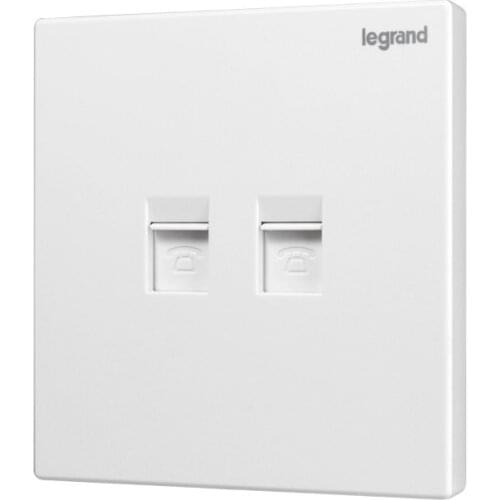 High Quality Double Telephone Wall Socket Large Panel 86type Wall Switch Socket Simple Classic White and Gold