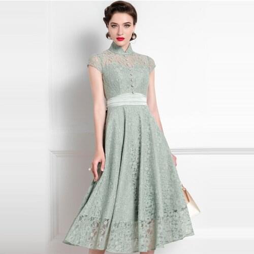High End Dress Dress WomenS Banquet Temperament 2021 Summer New Fashion Improved Cheongsam Dress