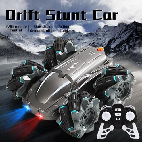 High Tech Child Toy Remote Control Tumble Stunt Car Double-sided 360 Rotation Rechargeable Light Deformed Boy Explosive Racing