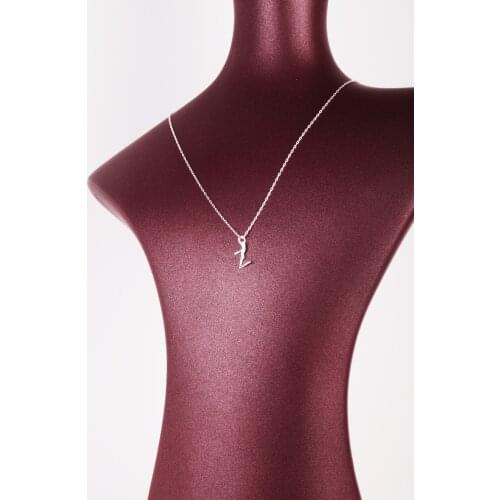 UM US JEWELRY Women 'S 925 Sterling Silver Letter Z Pendant