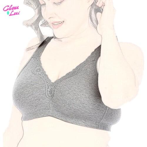 Women Large Size Bra Sexy Tops Maternity Nursing Bra Ultra-thin Comfort Cotton Underwear Breathable Full Cup Wireless Brassiere