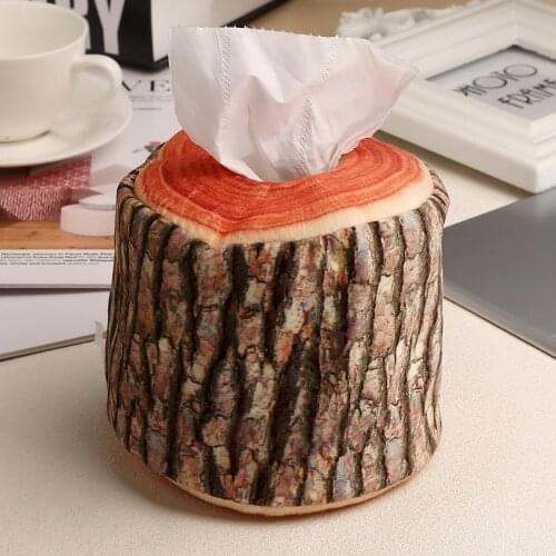 1pc Imitation Tree Bark Tissue Box Napkin Holder Mayitr Tissue Holders Car Tissue Box Paper Tissue Storage Box