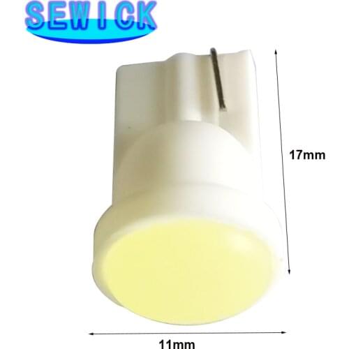 100Pcs T10 COB W5W Car Interior LED Wedge Door Instrument Side Bulb License Plate Lamp Car Light 7-Colors Source DC 12V