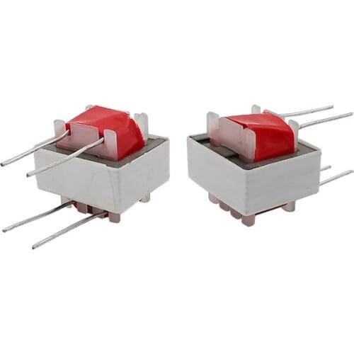 5/10Pcs EI14 Red Audio Transformers 600:600 Ohm Transformers 1:1 EI14 Isolation Transformer Double-Wire Winding