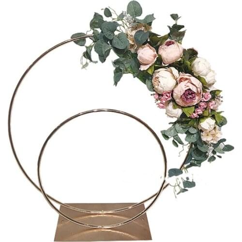 5 PCS wedding porps Table Centerpieces Metal Geometric Flower Stand Artificial Shelf Road Lead Floral Fream Backdrop Decoration