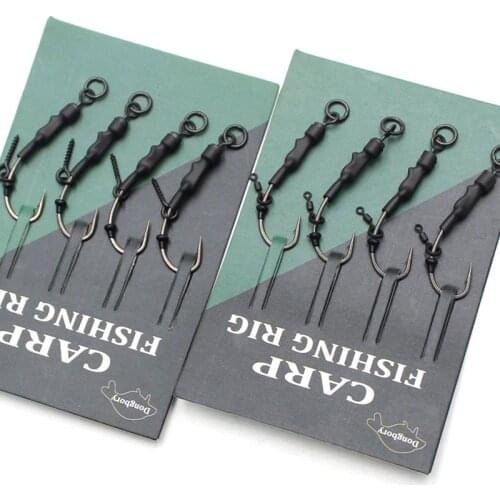 4PCS Carp Fishing Accessories Ronnie Rig Carp Fishing Hair Chod Ronnie Rig Hook Stops Beads Pop UP Boilies Stop Tackle Equipment