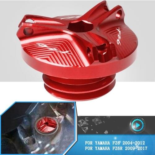 For Yamaha FZ6 FZ6R FZ 6 6R fz6 2009-2017 Motorcycle Accessories Engine Oil Cup Plug Cover Motocross CNC Aluminum Oil Filler Cap