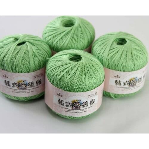 Free shipping 4Balls X50g New Soft Hand Knitting High quality soft 100% Cotton Crocheted Yarn 16106-4 ChristmasGreen