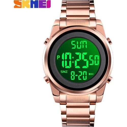 Top Brand SKMEI Mens Digital Watch Luxury Count Down 2 Time Sport Wristwatch Mens Clock Luminous Hours Waterproof Clock Male
