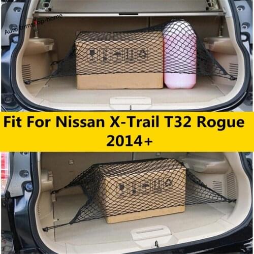 Yimaautotrims Rear Back Cargo Trunk Storage Organizer Luggage Net Cover Kit Fit For Nissan Rogue X-trail X Trail T32 2014 - 2020