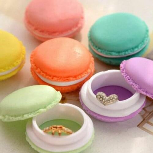 Macaron Case Mini Macaron Box 6pcs Jewelry Storage Pill Box Organizer Earphone Container TK-ing