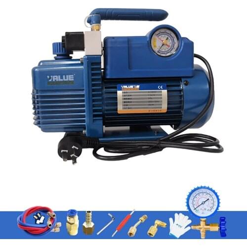 220V 2L Electric Vacuum Pump Refrigerant R410A Air Conditioning Repair Fiber Model 2Pa 250W 7.2M3/h With Solenoid Valve V-i140SV