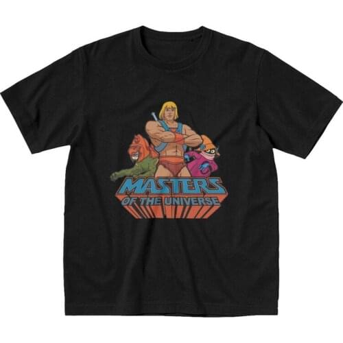Vintage He-Man Masters Of The Universe T Shirts Men Short-Sleeve Skeletor Eternia T-shirt Summer Tee Soft Cotton Slim Fit Tshirt