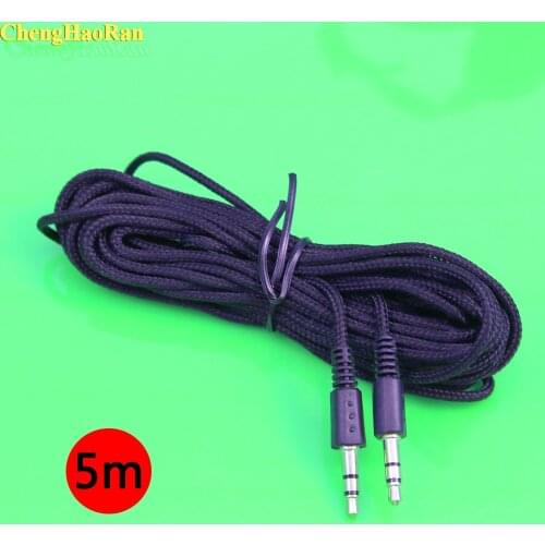 ChengHaoRan 5M Aux cable Male to 3.5mm Jack Male AUX Audio Stereo Headphone Cable 3.5 mm Auxiliary Cord for iPhone Earphone