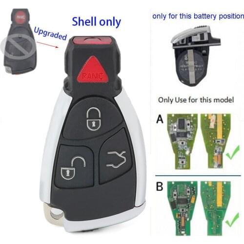 KEYECU for Mercedes-Benz C E S CLS CLK ML SLK Upgraded Remote Key Shell Case Fob