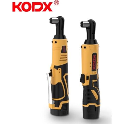 KODX 12V 18V Electric Wrench 3/8" Cordless Ratchet Rechargeable Power Tool Right Angle Wrench Tool with Battery Charger Kit