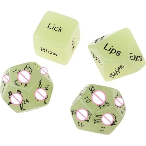 Collectible 4 Pieces D12 D10 D6 Position Love Game Fun Toys for Lover Gift