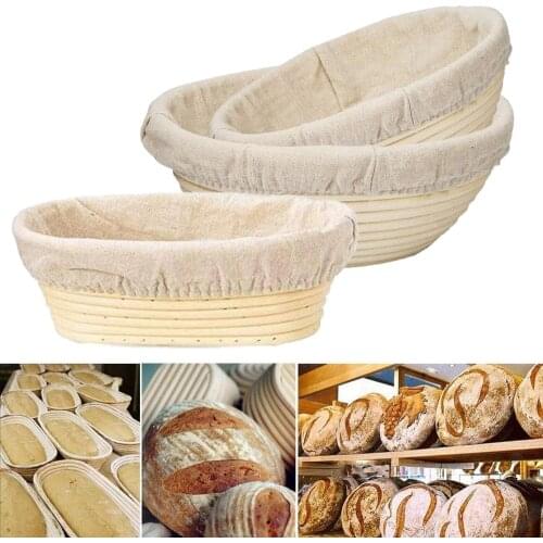 Baking Bread Fermentation Basket Natural Wicker Rattan Round /Oval French Bread Dough Mass Proofing Baskets Kitchen Tools