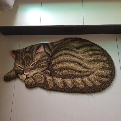 Creative Carpet Doormat For Entrence Door 3D Pet Cat Carpet Anti Slip Cat Door mat Outdoor Floor Mat Kid Room bedside Carpet