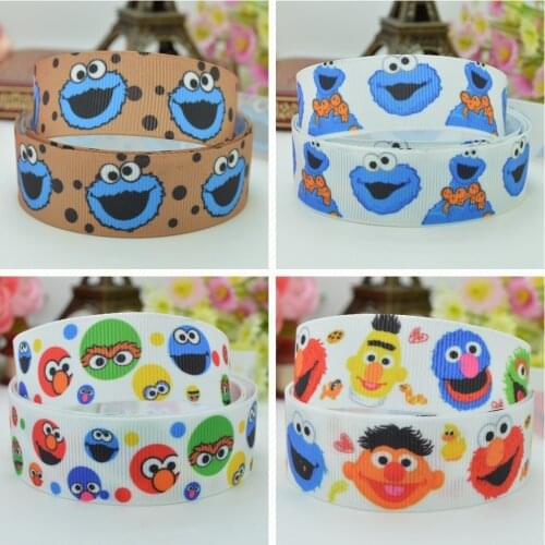 10 Yards 22mm 7/8" cartoon ribbon Printed grosgrain ribbon hair bow Headwear DIY hair accessories retail B0929