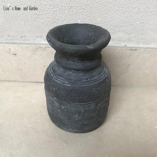Buddhist mood small concrete handmade vintage vase
