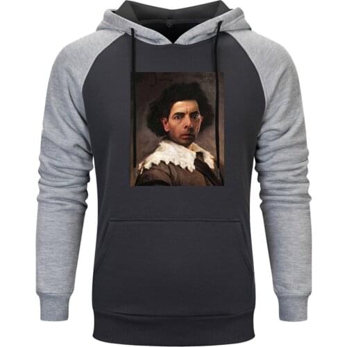 Mr. Bean Print Hooded Mens Casual K-pop Sweatshirts and Hoodie Leisure Tops Clothing Pullovers Winter Autumn Moletom Masculino