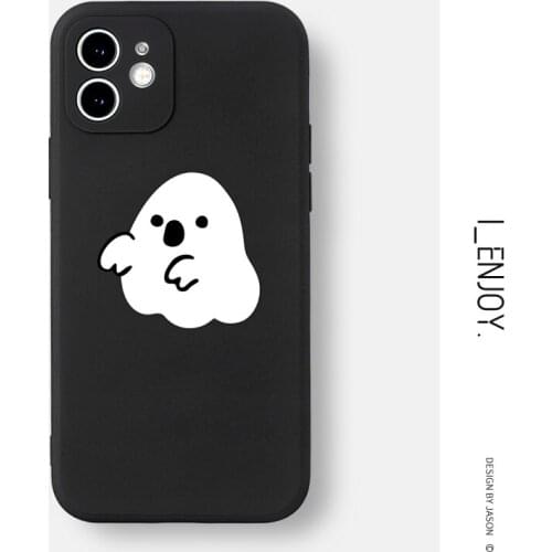 Official Original Soft Silicone Case for Apple iPhone 11 12 Pro MAX SE 2020 XR XS X 6 6s 7 8 Plus Shockproof Cute Phone Cover