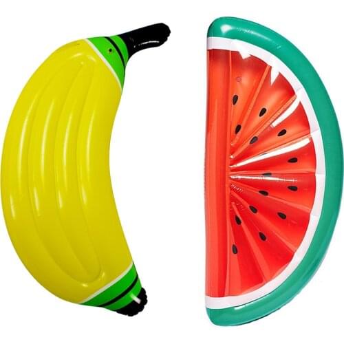 Inflatable Floating Mattress Row Swimming Watermelon Banana Water Sports Swim Pool Lounges Bed Float Pool Lounge Chair with Pump