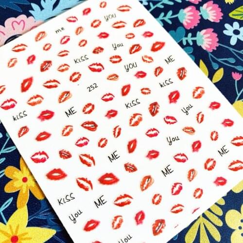Newest KISS 3d nail art sticker nail decal stamping export japan designs rhinestones decorations