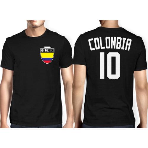New 2019 Fashion T Shirt Men Summer Style T Shirt Colombia Soccers Footballer Sporter Crest Countryprint Your Own T Shirt