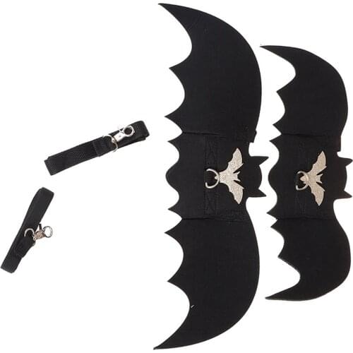 Halloween Pet Clothes Black Bat Wings with Dog Leash for Dog Halloween Cosplay Party/Festival Pet Dress Up Supply Decorations