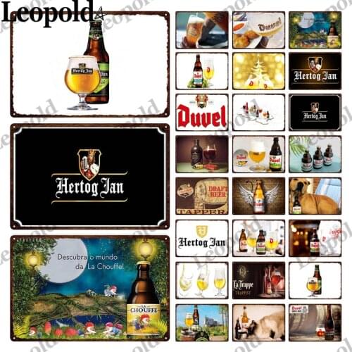 Beer Series Metal Plaque Vintage Beer Bar Metal Poster Wall Sticker Tin Label Coffee Shop Restaurant Home Decoration