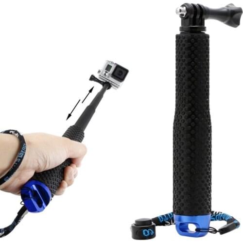 Extendable Mini Selfie Stick Waterproof Blue Monopod for gopro Hero 4/3/3