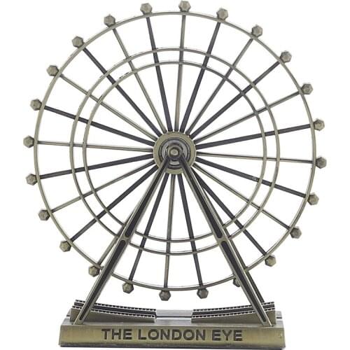 Retro Metal The London Eye Ferris Wheel Ornament England Building Home Desk Decoration Mode Souvenirs Gift