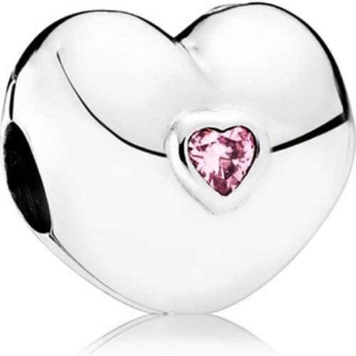 Crystal clip lock stopper beads for Pan bracelet 925 sterling silver charm