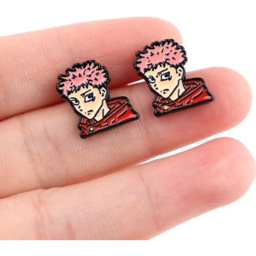 DZ2149 Jujutsu Kaisen Anime Studs Earrings For Womans Stainless Steel Piercing Korea Earrings Enamel Jewelry Girls for Gifts