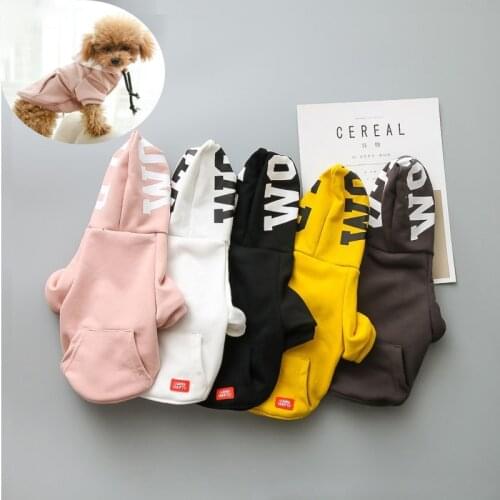 INS Pet Products Dog Clothing Coat Jacket Hoodie Sweater Clothes For Dogs Cotton Clothing For Dogs Sports Style Pet Dog Clothes