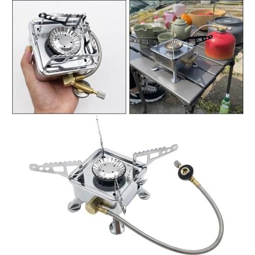 3500W Camping Gas Stove with Piezo Ignition Outdoor Backpacking Butane Burner Cooking Hiking Picnic Grill MAPP Tank Stoves