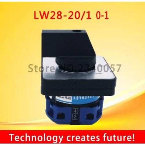 Universal Switch LW28-20A/1, 2Position 4Terminals Rotary Cam Changeover Switch 550V 20A 2 position 1 knots