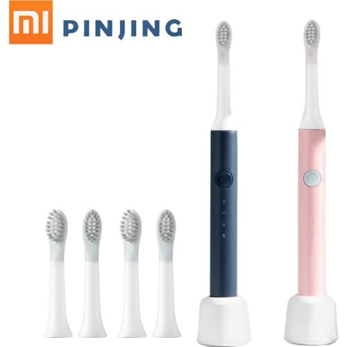 Xiaomi PINJING Electric Toothbrush Sound Wave Smart Brush Ultrasonic Whitening Waterproof Rechargeable Deep Cleaning Teeth Brush