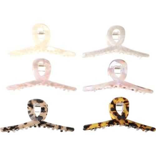 Women Hair Accessories Geometric Fashion Hair Claws Diverse Shape Hairpin Acetated Metarial Large Size Catch Long Hair Hair Clip