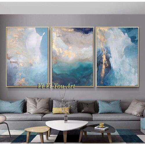 100%Hand Painted Modern Simplicity of Abstract Canvas Paintings Modular Pictures Wall Art Canvas for Living Room Decoration New