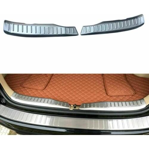 2pcs/Set Stainless Steel Auto Trunk Sill Scuff Plate Rear Bumper Protector Guard Cover Trim For Honda CRV 2007-2011