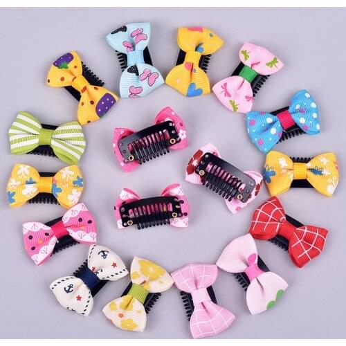 20pc Little Bow Ribbon Bows Babies Fine Wispy Hair Mini Latch Wisp Clip Newborn Small Hair Clip Infant Hairbows Hairpin