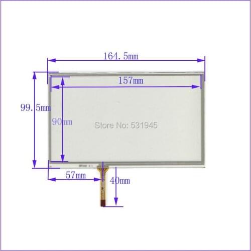 ZhiYuSun164.5mm*99.5mm 7 Inch Touch Screen for 7 GPS GLASS 164.5*99.5 for tble compatible XWT449 for soling gps touch 8 line