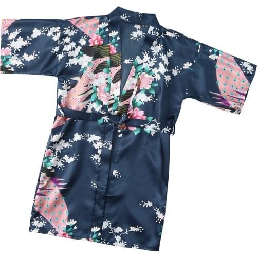 ARLONEET baby girl Smooth and comfortable fashion robe Kid Girls Floral Silk Satin Kimono Robes Bathrobe Sleepwear Clothes W0111