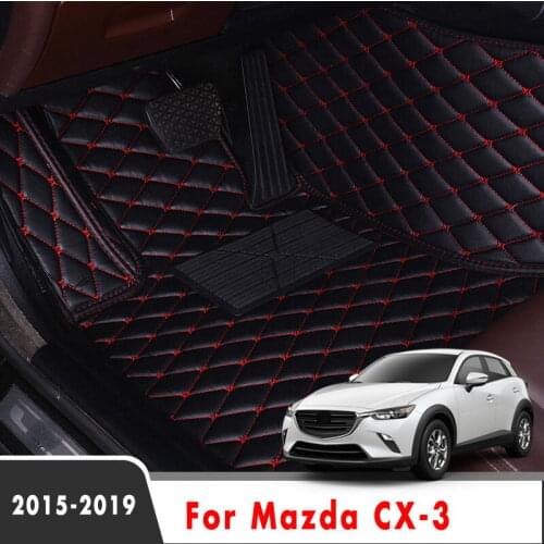 LHD For Mazda CX-3 2019 2018 2017 2016 2015 Car Floor Mats Interior Accessories Protect Carpets Auto Decoration Waterproof Rugs
