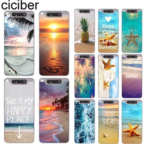 Ciciber Phone Cases for Samsung Galaxy A50 A70 A80 A40 A30 A20 A60 A10 A20e Soft Silicone TPU Cover Starfish Sea Beach Coque