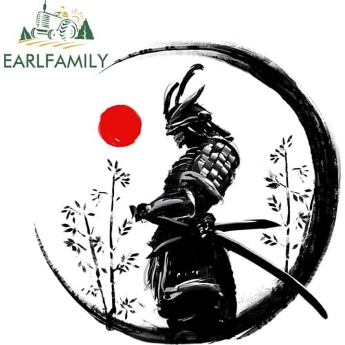 EARLFAMILY 13cm x 13cm for Samurai Warrior Car Assessoires Sticker Scratch-Proof Sunscreen Decor Camper Windows Graffiti Decal