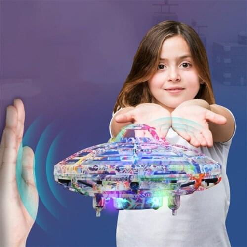 Explosion Induction Aircraft Palm UFO Suspension Light Mini Resistance To Falling Intelligent Infrared Drone Induction UFO